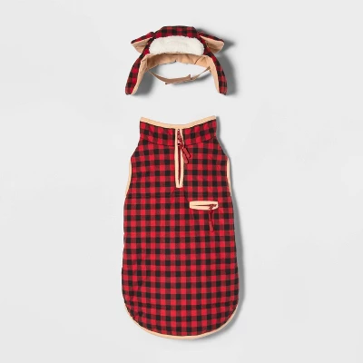 Snow Shoe Lodge Buffalo Plaid Cat And Dog Puffer Vest - Wondershop™ 5 Snow Shoe Lodge Buffalo Plaid Cat And Dog Puffer Vest - Wondershop™ - Image 3