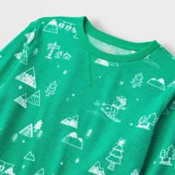 Kids' Ski Scene Matching Family Thermal Pajama Set - Wondershop™ Green -Home Decoration Shop GUEST 09791790 abd7 44a7 9a17 1be5e271b5cb