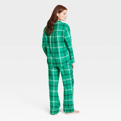 Women's Plaid Flannel Matching Family Pajama Set - Wondershop™ Green 3 Women's Plaid Flannel Matching Family Pajama Set - Wondershop™ Green