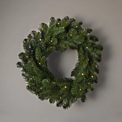 22" Pre-lit Battery Operated LED Artificial Christmas Wreath Dual Color Lights - Wondershop™ 5 22" Pre-lit Battery Operated LED Artificial Christmas Wreath Dual Color Lights - Wondershop™ - Image 3