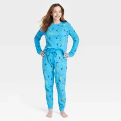Women's Hanukkah Matching Family Pajama Set - Blue -Home Decoration Shop GUEST 232d040f 826d 42d0 8fc9 3078d94db937