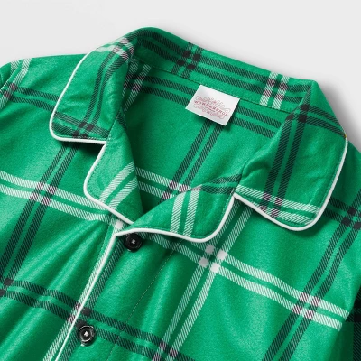 Kids' Plaid Matching Family Pajama Set - Wondershop™ Green 5 Kids' Plaid Matching Family Pajama Set - Wondershop™ Green - Image 3