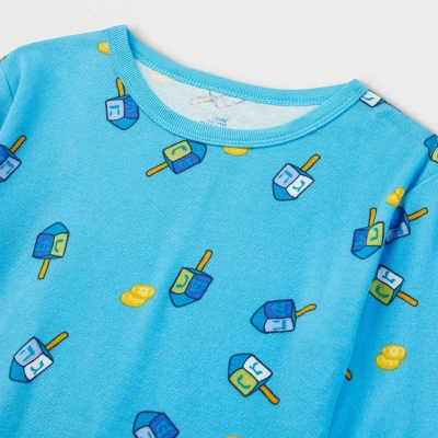 Kids' Hanukkah Matching Family Pajama Set - Wondershop™ Blue 5 Kids' Hanukkah Matching Family Pajama Set - Wondershop™ Blue - Image 3