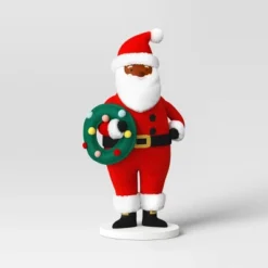 22" Fabric Santa Sculpture Holding Wreath - Wondershop™ Red/White -Home Decoration Shop GUEST 37597653 35cb 4d75 aed0 b085fa7c2499