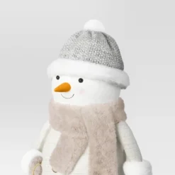 Fabric Snowman Figurine With Stocking - Wondershop™ White -Home Decoration Shop GUEST 3bdb8c3b 4183 4a96 9af2 f47ff16081d8