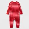 Baby Striped Matching Family Footed Pajama - Wondershop™ Red
