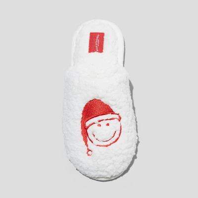 Women's Holiday Santa Happy Face Scuff Slippers - Wondershop™ Cream 4 Women's Holiday Santa Happy Face Scuff Slippers - Wondershop™ Cream - Image 2