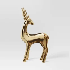 14.75" Plated Ceramic Standing Reindeer Animal Sculpture - Wondershop™ Gold -Home Decoration Shop GUEST 51f18af2 9cdb 4f87 ae61 3e95a8d36783