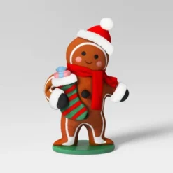 18" Fabric Gingerbread Man Holding Stocking Decorative Sculpture - Wondershop™ Brown -Home Decoration Shop GUEST 51f2a2ed e264 4894 a8fa 31aae4120bb1