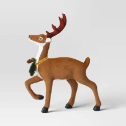 17" Flocked Deer With Greenery Animal Sculpture - Wondershop™ Brown -Home Decoration Shop GUEST 583d212b 9d1b 4646 84d7 a9d1d0348022