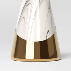 12" Marbled Ceramic Cone Christmas Tree Figurine With Gold Accent - Wondershop™ Black/White -Home Decoration Shop GUEST 59fa308d c324 480c 8578 125a51222e36