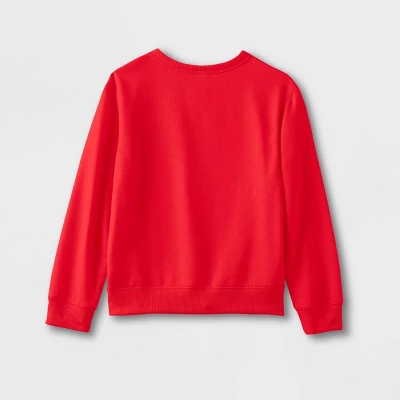 Kids' Merry & Bright Matching Family Sweatshirt - Wondershop™ Red 4 Kids' Merry & Bright Matching Family Sweatshirt - Wondershop™ Red - Image 2