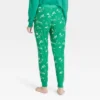 Women's Ski Scene Matching Family Thermal Pajama Pants - Wondershop™ Green