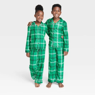 Kids' Plaid Matching Family Pajama Set - Wondershop™ Green 7 Kids' Plaid Matching Family Pajama Set - Wondershop™ Green - Image 5