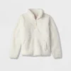 Kids' Faux Shearling Matching Family Half Zip-Up Pullover - Wondershop™ White -Home Decoration Shop GUEST 69358309 64b5 4eb0 b1f3 b67701439bb0
