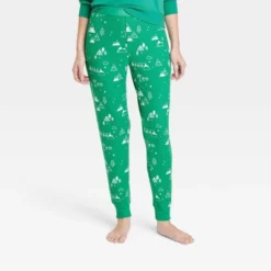 Women's Ski Scene Matching Family Thermal Pajama Pants - Wondershop™ Green -Home Decoration Shop GUEST 747fa433 4c3e 42bf be6c ec530b879b0e