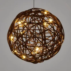 Battery Operated Brown Faux Rattan Sphere Fairy String Lights Warm White With Brown Wire - Wondershop™ -Home Decoration Shop GUEST 79ca5b75 49eb 4877 b7d8 3a37a139bbf8