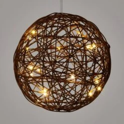 Battery Operated Brown Faux Rattan Sphere Fairy String Lights Warm White With Brown Wire - Wondershop™ -Home Decoration Shop GUEST 8cbe3eab 45a5 453d 8bb4 2d3f7d4496a8