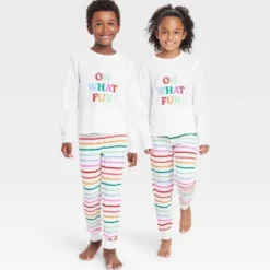 Kids' Striped Oh What Fun Matching Family Thermal Pajama Set - Wondershop™ -Home Decoration Shop GUEST 93b466a0 9b65 4bfc ab32 168bb3df9d26