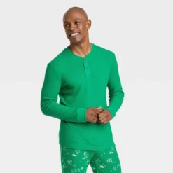 Men's Matching Family Thermal Pajama Button-Down Shirt - Wondershop™ Green -Home Decoration Shop GUEST 9fccb9b1 6d46 4fa8 a3e6 bdcce0fac71c