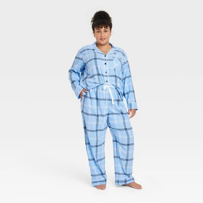 Women's Plaid Flannel Matching Family Pajama Set - Wondershop™ Blue 6 Women's Plaid Flannel Matching Family Pajama Set - Wondershop™ Blue - Image 4