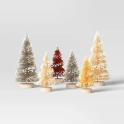 10pc Battery Operated Ceramic Christmas Village Set With Bottle Brush Trees - Wondershop™ White/Tan -Home Decoration Shop GUEST a4b83105 129d 49b9 9b5c 9b8e80173d6b