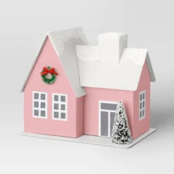 12pc Battery Operated Glittered Paper Christmas Village Set With Bottle Brush Trees And Snowmen - Wondershop™ White/Pink/Blue -Home Decoration Shop GUEST ab1a6865 f950 4ac9 b569 4de0e88b434e