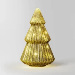 10.25" Battery Operated Lit Glass Christmas Tree Figurine - Wondershop™ -Home Decoration Shop GUEST b328e3b1 f6ef 4a87 9ffe d0419e1e7255