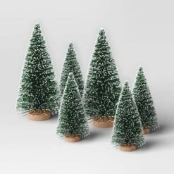 12pc Battery Operated Lit Metal House With Bottle Brush Trees And Snowmen Christmas Village Set - Wondershop™ Black -Home Decoration Shop GUEST bc94fce6 a498 44f5 8df0 40490626259d