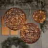 Battery Operated Brown Faux Rattan Sphere Fairy String Lights Warm White With Brown Wire - Wondershop™ -Home Decoration Shop GUEST c5f7d9ec b3cf 4b94 9adc 8b4ea60eb72b