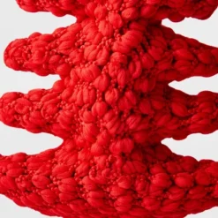 13.25" Thick Knit Tabletop Tree Red - Wondershop™