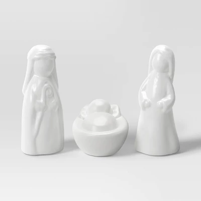 4pc Battery Operated Lit Wood Nativity Scene Figurine Set - Wondershop™ 7 4pc Battery Operated Lit Wood Nativity Scene Figurine Set - Wondershop™ - Image 5