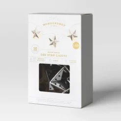 10ct LED Battery Operated Silver Star Christmas Novelty String Lights Warm White - Wondershop™ -Home Decoration Shop GUEST cdeea9b1 2a93 4279 919a d8f8bd33f403