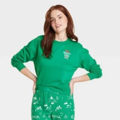 Women's Kinda Naughty Kinda Nice Matching Family Sweatshirt - Wondershop™ Green -Home Decoration Shop GUEST cebe8dac f539 40f9 8b6e 52681baeaa9b