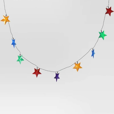 10ct LED Star Alternating Slow Fade Christmas String Lights Multicolor Green Wire - Wondershop™ 4 10ct LED Star Alternating Slow Fade Christmas String Lights Multicolor Green Wire - Wondershop™ - Image 2