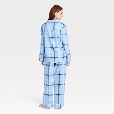 Women's Plaid Flannel Matching Family Pajama Set - Wondershop™ Blue 3 Women's Plaid Flannel Matching Family Pajama Set - Wondershop™ Blue