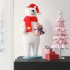 23.5" Fabric Polar Bear Holding Gift Animal Statue - Wondershop™ White -Home Decoration Shop GUEST d3a799f8 5937 4fbf 9ff7 cab1dcf8d37f
