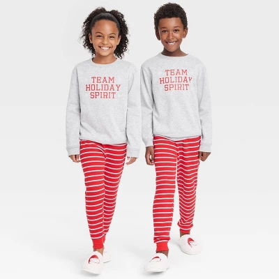 Kids' Team Holiday Spirit Matching Family Sweatshirt - Wondershop™ Gray 7 Kids' Team Holiday Spirit Matching Family Sweatshirt - Wondershop™ Gray - Image 5