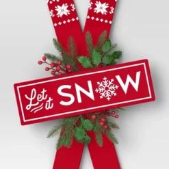 Metal Skis 'Let It Snow' Wall Décor Red/White - Wondershop™ -Home Decoration Shop GUEST e4229510 c890 4e8f afb9 1ebbb828811c