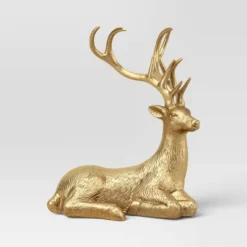 13" Sitting Deer Animal Figurine - Wondershop™ Gold -Home Decoration Shop GUEST eb69b97b 3a27 46cb a67a bd5a495a8f2a
