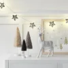 10ct LED Battery Operated Silver Star Christmas Novelty String Lights Warm White - Wondershop™