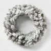 28in Pre-lit Flocked Artificial Cashmere Christmas Wreath Clear Lights - Wondershop™ -Home Decoration Shop GUEST f20d7534 a283 4718 a44e 93ae8ae53da3