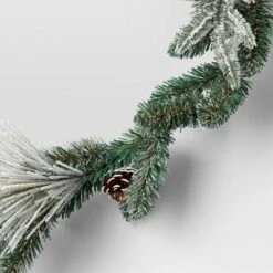 6' Flocked Mixed Greenery With Pinecones Artificial Christmas Garland Green - Wondershop™ -Home Decoration Shop GUEST f9ff80b1 3f02 4c9b 868d acb3d101c213