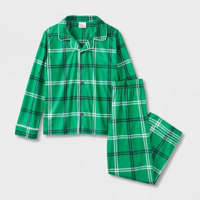 Kids' Plaid Matching Family Pajama Set - Wondershop™ Green 3 Kids' Plaid Matching Family Pajama Set - Wondershop™ Green